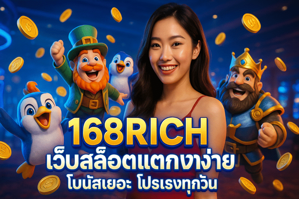 168RICH เว็บสล็อตแตกง่าย โบนัสเยอะ โปรแรงทุกวัน